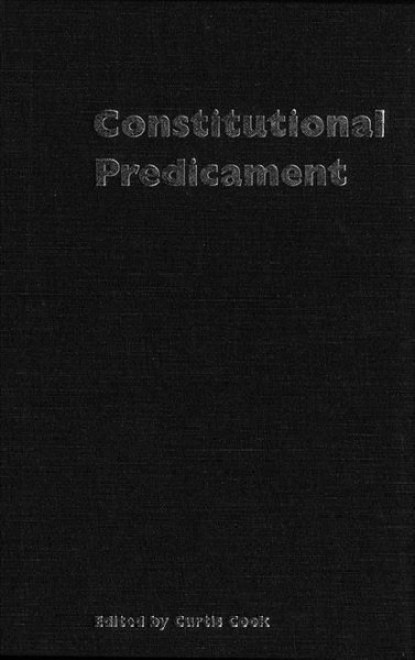 Constitutional predicament [electronic resource] : Canada after the referendum of 1992 / edited by Curtis Cook.