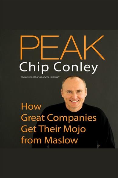 Peak [electronic resource] : How great companies get their mojo from maslow. Chip Conley.